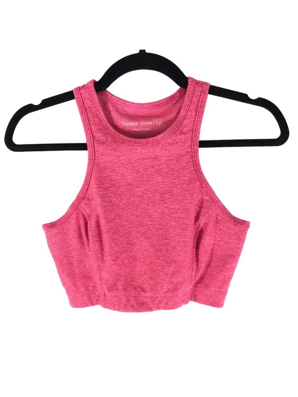 Outdoor Voices Womens Cropped Tank Top Racerback Pink XS